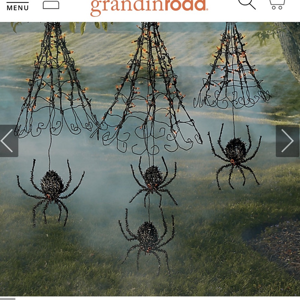 Black Spider Halloween Decor